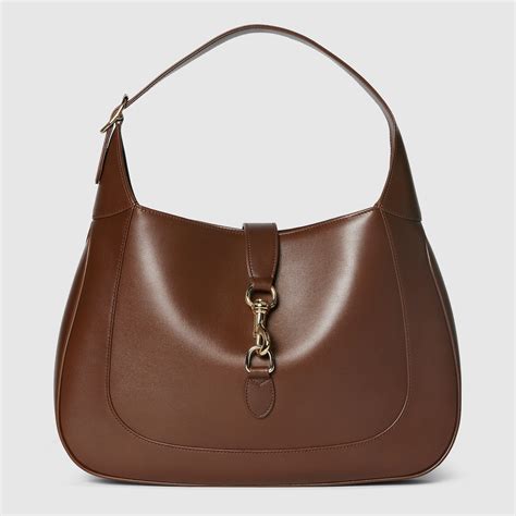 Gucci Jackie medium shoulder bag in brown leather 